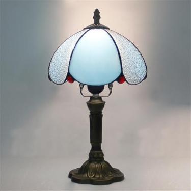 Imagem de Lâmpada de mesa vintage americana LED Luxo Criatividade Sala de estar Quarto Estudo Quarto de criança Villa Hotel Cor Vidro Mesa Luz (Estilo 22)