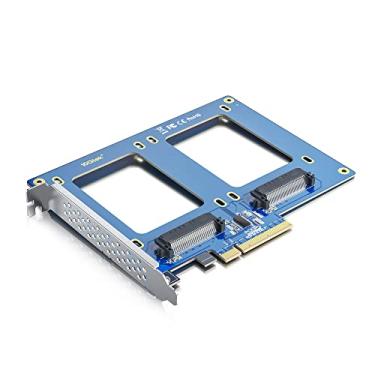Imagem de REDLUX Placa adaptador PCIe 3.0 x8 para Dual U.2 NVMe SSD, interface SFF-8639 com suporte de altura total para armazenamento de servidor/NAS/desktop