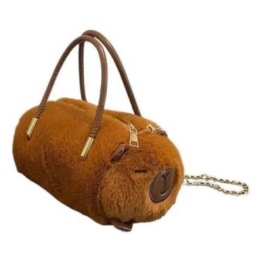 Imagem de Bolsinha Tiracolo Capivara Acessórios Fofa Pelúcia Infantil - BBR
