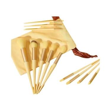 Imagem de Conjunto de 13 Pincel de Maquiagem Profissional - Sombra, Base e Blush