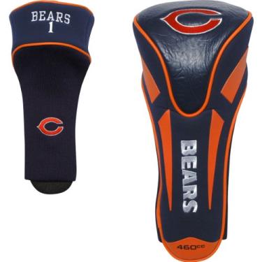 Imagem de Team Golf NFL Chicago Bears Capa de cabeça de motorista Apex único taco de golfe capa de motorista Apex único, serve para todos os tacos grandes, design verdadeiramente elegante