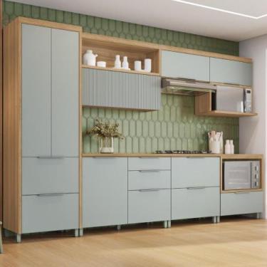 Imagem de Cozinha Completa 7 Peças 7 Portas 7 Gavetas 3 Nichos 100% MDF - Faura,