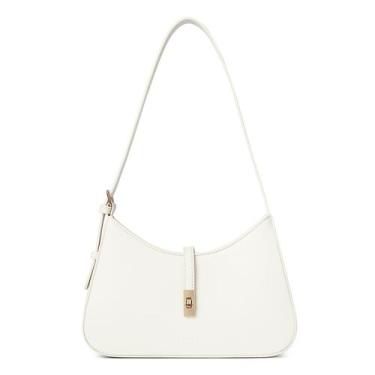 Imagem de Bolsa de ombro CLUCI para mulheres em material vegano branco