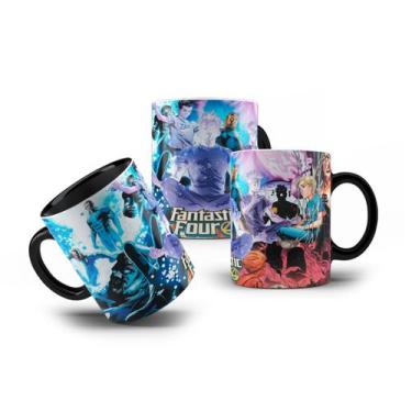 Imagem de Caneca de Porcelana Coleção Quarteto Fantastico Super Herois - VilelaG