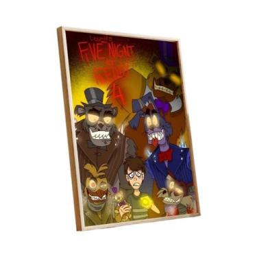 Imagem de FNAF Five Nights at Freddy's Retro Kraft Paper Poster Arte Estética Pi