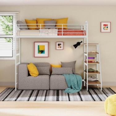 Imagem de Cama Alta Infantil/juvenil Teko Casatema Branco Fosco / Álamo