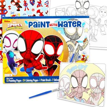 Imagem de Spidey and Friends Paint with Water Set for Kids, Toddlers Age 3+ - Bundle with 40 Page Cute Cartoon Mess-Free Water Coloring Book for Ages 3 4 5 6 7 8 and More | Spiderman No-Mess Arts and Crafts
