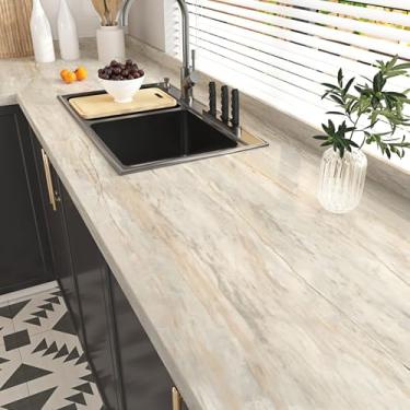 Imagem de Wallercity Papel de contato de madeira para contountertops papel de parede de madeira descascar e colar à prova d'água grão de madeira papel de parede de aparência de madeira para armários de cozinha