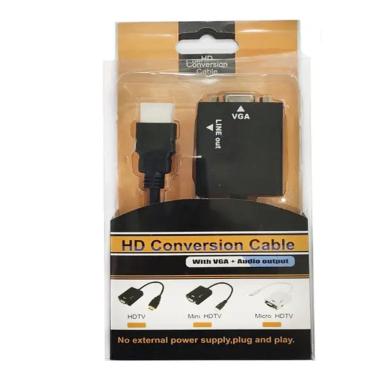 Imagem de Cabo Conversor com audio adaptador HDMI para VGA co01