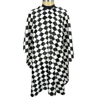 Imagem de Capa de Corte para Barbeiros e Cabeleireiros em Cetim com Zíper - Barb