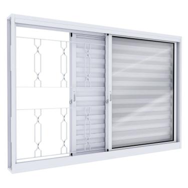 Imagem de Janela de Aço Veneziana Lucasa Facilita Branco