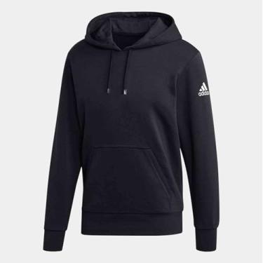 Imagem de adidas Moletom masculino de lã P preto e branco
