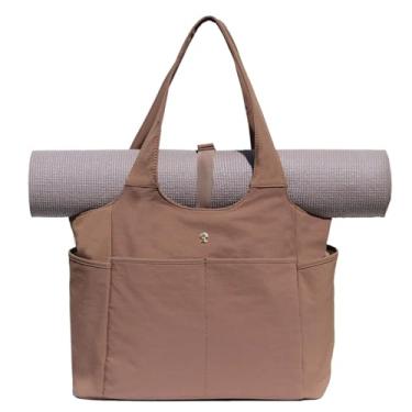 Imagem de ESVAN Bolsa de ioga, bolsa de ombro feminina, bolsa de ombro para viagem, escritório, treino, academia, enfermeira, praia, Café de nylon