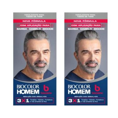 Imagem de Kit 2 Tonalizante Biocolor Homem Reducao Grisalhos - Bozzano