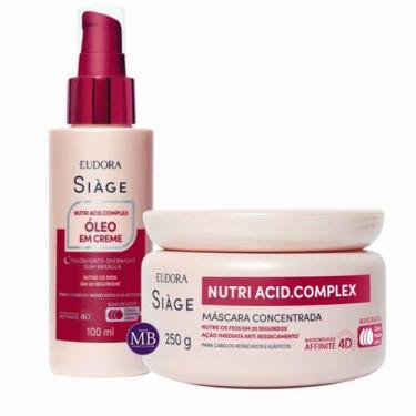 Imagem de Kit Cronograma Nutrição Máscara Óleo em creme Nutri Acid.Complex Siàge