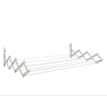 Imagem de Varal Sanfonado dobrável retrátil e Não enferruja 80 cm