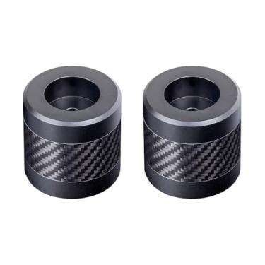 Imagem de Advanblack ProTek Barra de colisão usinada Sliders Decorativos Roda Rotativa Extremidade para Guarda de Motor Dianteiro Protetores de Alforje Traseiro (CNC Preto com Embutimento de Carbono)