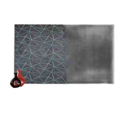 Imagem de Papel De Parede Concreto Linhas Azul Turquesa 3,5M Kkt299 - Você Decor