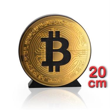 Imagem de Símbolo 3d Bitcoin - Letreiro De Mesa 20 Cm Criptomoeda - By Hands
