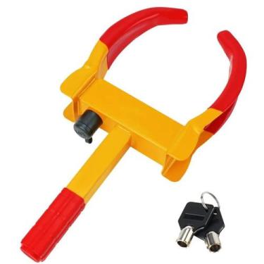 Imagem de Trava De Roda Pneu Controle Estacionamento Carro Moto Roubo Anti Furto