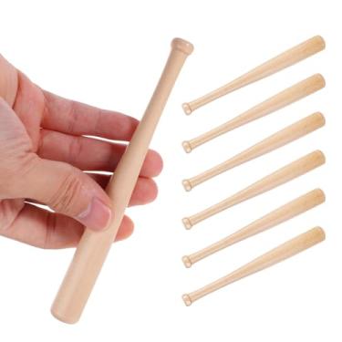 Imagem de Grevosea Peças De Taco Beisebol Pequeno, Mini 6" Madeira Inacabado Para Pintura, Projetos Artesanato Faça Você Mesmo, Lembrancinhas Festa Esportiva Com Bola