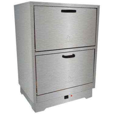 Imagem de Estufa Aquecedora para Alimentos 54 marmitas EM54L Inox Metalmaq 220V