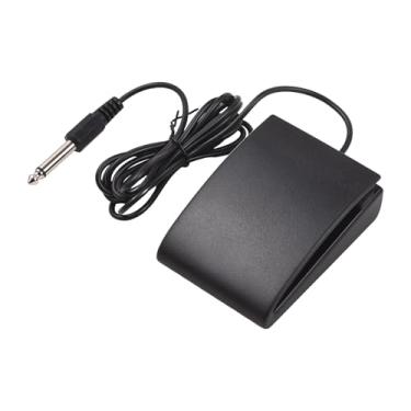 Imagem de Sustain Pedal teclado piano de alta qualidade Durável ABS ANTI -SLIP Universal de 6,35 mm Compact Silencioso para teclado eletrônico Triângulo quadrado portátil Piano Black (Quadrado)