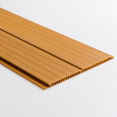 Imagem de Forro de PVC Duplo Frisado 8mm x 20cm x 3m Belplast - Caixa com 7,2m² - caixa com 7,2m2 - Cerejeira