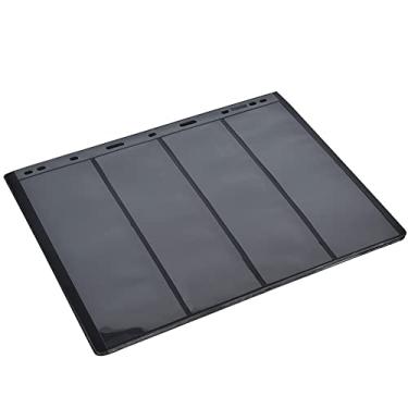 Imagem de Phefop Estoque de 10pcs Blatt, Sampskammelsbuchblatt, Incluindo 10pcs Convenientes para Salvar Fotos, Marcadores, Ingressos, Cupons, Adequados para a Coleção de Carimbos (4 linhas no fundo preto)