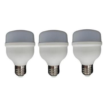 Imagem de Kit 3 Lampadas Bulbo T Galaxy LED E27 20W Bivolt 4000K