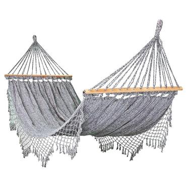 Imagem de Rede Grande De Dormir Americana Com Madeira Várias Cores Cor:Cinza Mesclado