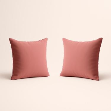 Imagem de Kit 2 Almofada 42cm Decorativa Suede Fofinha Sofá E Cadeira Rosa