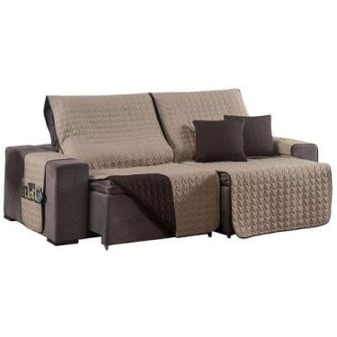 Imagem de Protetor De Sofá Retrátil Shield 400 Fios Dupla Face 2,40m + Capas De 