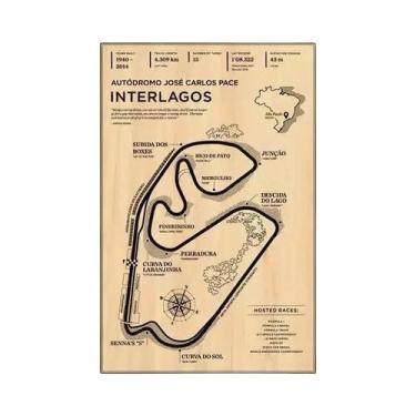 Imagem de Vintage Monaco Grand Prix Circuit Track F1 Racer Poster Canvas Wall Ar