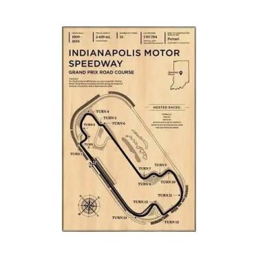 Imagem de Vintage Monaco Grand Prix Circuit Track F1 Racer Poster Canvas Wall Ar