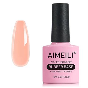 Imagem de AIMEILI Base Em Gel De Borracha Sem Hema Para Unhas, Esmalte Transparente Com Led Uv Soak Off, 4 1, Fortalece/Realça/Base/Coloração - (449) 10Ml