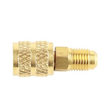 Imagem de AUNMAS R410A Adaptador de Rosca SAE Precision SAE, Vida útil Longa, Conector Masculino de 1/4 Polegada para Conector Feminino de 5/16 Polegadas para Mini Sistemas Divididos (R410A Externo 1/4sae