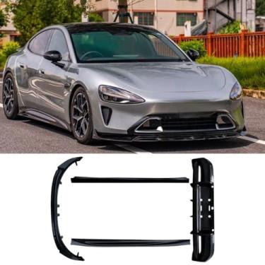 Imagem de Spoiler de para-choque dianteiro traseiro do carro, difusor de lábios, peça de modificação estilo AK para saia lateral Su7, spoiler, acessórios de carro