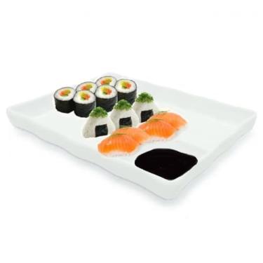 Imagem de Prato Retangular 21cm em Melamina Premium com Divisória