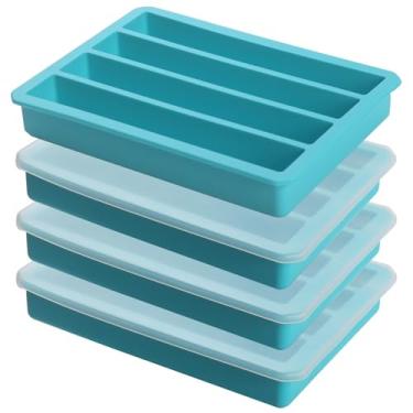 Imagem de Bandeja de molde de gelo para garrafa de água – silicone cria 16 palitos congelados para esportes, refrigerantes e bebidas engarrafadas, fácil de remover gelo, máquina reutilizável com tampa para