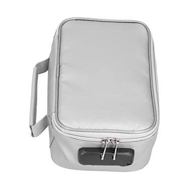 Imagem de AUNMAS Caixa de Arquivos à Prova de Fogo Documento à Prova d'água e Bolsa de Fogo Caixa de Armazenamento de Arquivos Portáteis de Com Bloqueio (Prata)