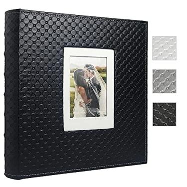 Imagem de Álbum de fotos E--Manny para álbuns de fotos de 4 x 6 fotos de grande capacidade, álbuns de casamento, 500 fotos de espera para família, casais, memórias, livros, aniversários, aniversários, viagens, álbum, sem ácido (preto)