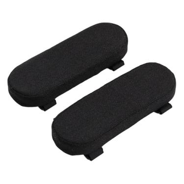 Imagem de Esquirla Almofada para apoio de braço de cadeira de escritório, almofada para apoio de braço de cadeira gamer, capa removível e lavável, acolchoamento para de, Preto
