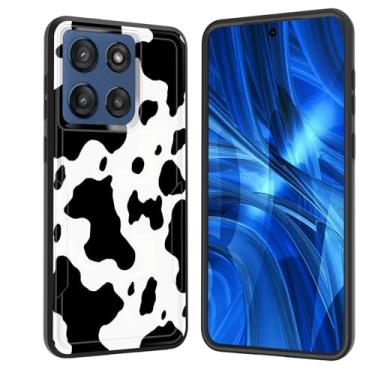 Imagem de JHYYTUJTYP Capa para Moto Edge 2025, [Teste de queda de grau militar] Capa protetora resistente à prova de choque resistente para Motorola Moto Edge 2025, estampa de vaca