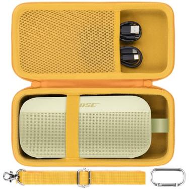 Imagem de co2CREA Estojo de viagem rígido de substituição para alto-falante portátil Bose SoundLink Flex Bluetooth (capa amarela)