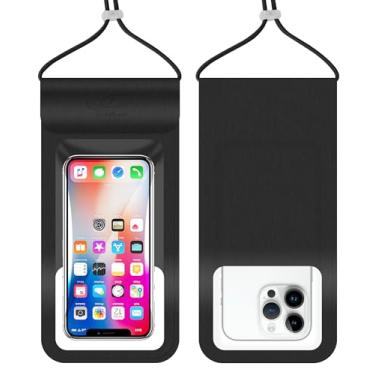 Imagem de HiRui Bolsa de telefone universal à prova d'água com tela sensível ao toque, capa impermeável IP68, bolsa seca para praia, compatível com iPhone 16/Pro/Plus/Max/15/14, Galaxy S24+/25+, cabe até 6,9