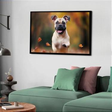 Imagem de Quadro Decorativo Buldogue Feliz - 50x70cm - Quadros On-line, Moldura 