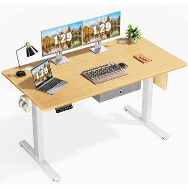 Imagem de Mesa De Computador, Vaity Desk, Mesas De Cabeceira, 55.12 I. X 23.62 I. Mesa De Armazenamento Elétrica, Natural
