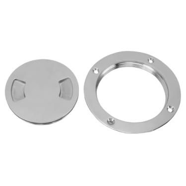 Imagem de Jiawu Escotilha de barco de 4 polegadas, escotilha de inspeção redonda antiderrapante de aço inoxidável 316, escotilha de placa de convés, escotilha de acesso marítimo com tampa