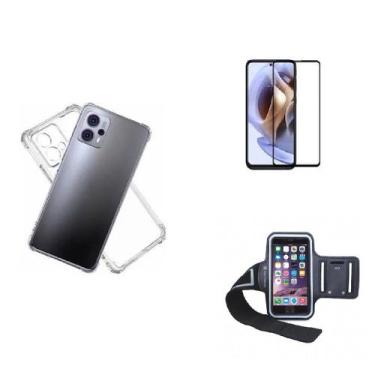 Imagem de Kit Braçadeira Motorola Moto G13 + Película De Vidro 3D + Capa